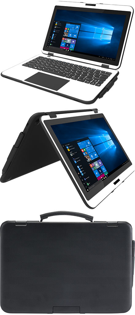 TURNT302R Classmate PC Convertible (Win 10 Pro, 11.6" Multi-Touch, 64GB eMMC, 4GB RAM, WLAN/BT/GPS)